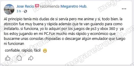 Reseña de Jose Recio en Facebook